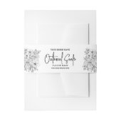 Lineart Floral Zelfgemaakte Zeep Label Rechthoek Uitnodigingen Wikkel (Voorkant Voorbeeld)