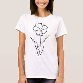 Lineart flower t-shirt