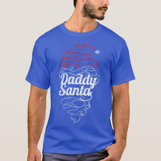 Lineart pappa sinterklaas en baard kerst t-shirt