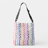 Lineas multicolores crossbody tas (Achterkant)