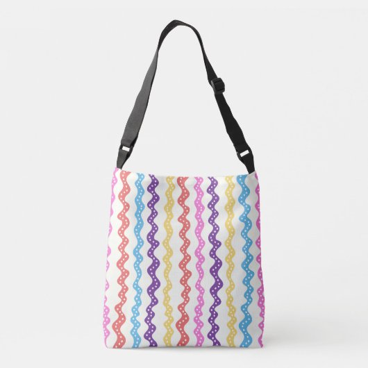 Lineas multicolores crossbody tas (Achterkant)