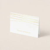 Lineatie | Moderne Gold Foil Stationery Kaart (Voorkant)