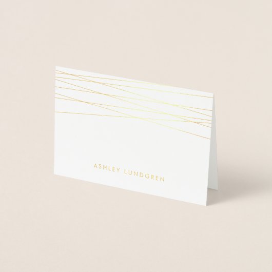 Lineatie | Moderne Gold Foil Stationery Kaart (Voorkant)