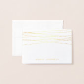 Lineatie | Moderne Gold Foil Stationery Kaart (Voorkant met envelop)