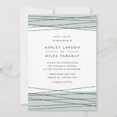 Lineation bruiloft uitnodiging | ijsjade (Voorkant)