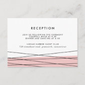 Lineation Receptie invoegen Kaart | Blush en zwart (Voorkant)