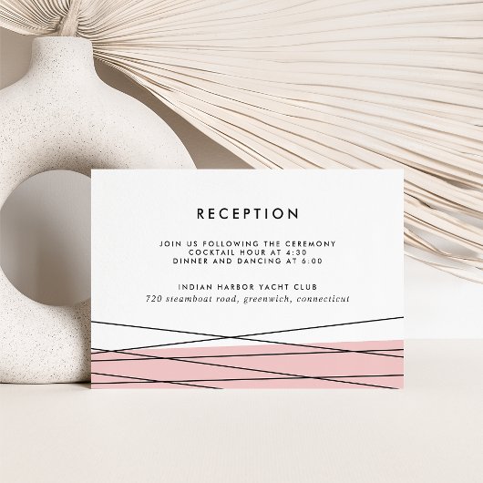 Lineation Receptie invoegen Kaart | Blush en zwart