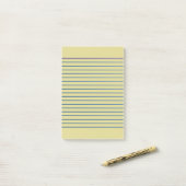 Lined Beige Post-it® Notes (Op bureau)