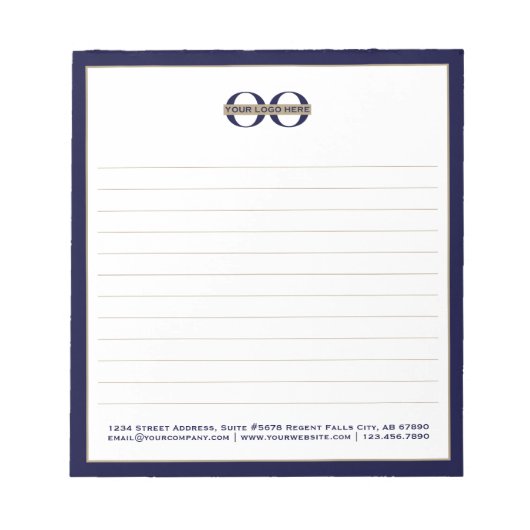 Lined Business Notitieblok met Logo (Voorkant)