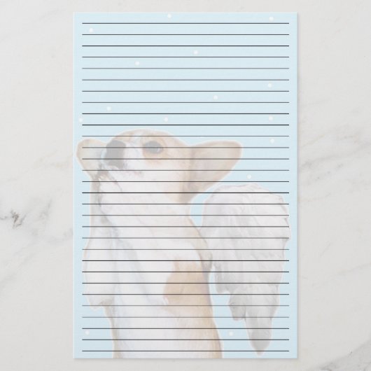 Lined Dott Angel Stationery Briefpapier (Voorkant)