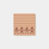 Lined Gingerbread Girls Boys Post It Notes (Voorkant)
