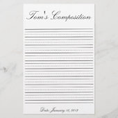 Lined Grammar School Paper Briefpapier (Voorkant)