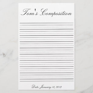 Lined Grammar School Paper Briefpapier