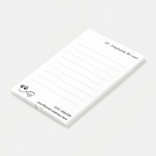 Lined Large 4"x6" Notes for Veterinarians (Schuin)