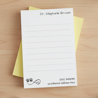 Lined Large 4"x6" Notes for Veterinarians