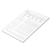 Lined Minimalist Modern Recipe Sheet Cookbook Page Notitieblok (Schuin)