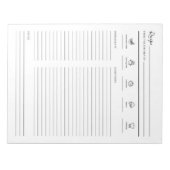 Lined Minimalist Modern Recipe Sheet Cookbook Page Notitieblok (Voorkant)