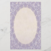 Lined Monogram Paarse I Wedding Lace Stationery Briefpapier (Voorkant)
