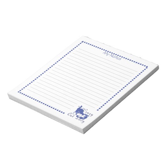 Lined niet zo gek kat dame Notitieblok (Linkerzijde)