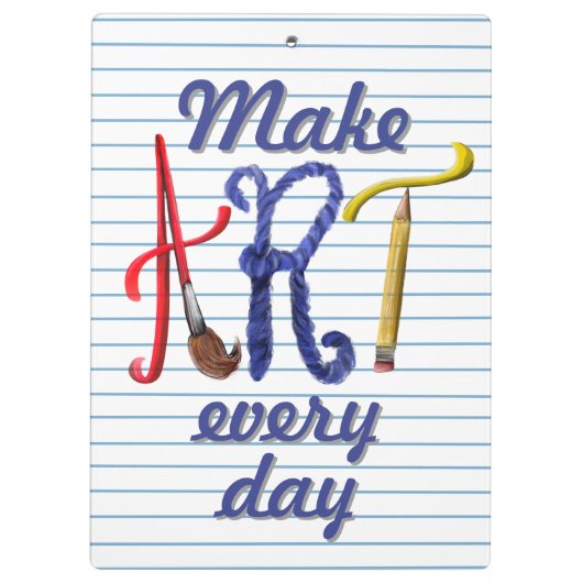 Lined paper Art teacher notepad Klembord (Achterkant)