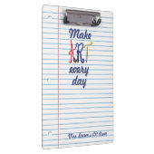 Lined paper Art teacher notepad Klembord (Rechts)