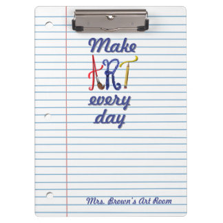 Lined paper Art teacher notepad Klembord