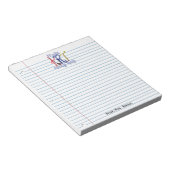 Lined paper Art teacher notepad Notitieblok (Schuin)