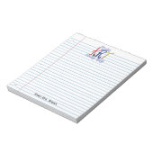Lined paper Art teacher notepad Notitieblok (Linkerzijde)