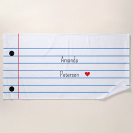 Lined Paper Sheet Notitieboek Strandlaken