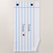 Lined Paper Sheet Notitieboek Strandlaken (Voorkant)