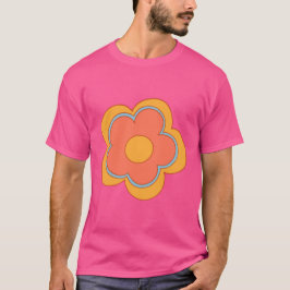 Lined Psychedelic Groovy Cosmos Flower T-shirt