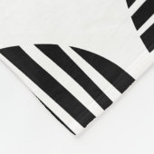 Lined Spots 190917 - Black on White Fleece Deken (Hoek)