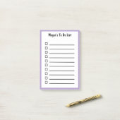 Lined To Do List Purple Sticky Notes (Op bureau)