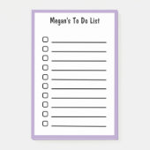 Lined To Do List Purple Sticky Notes (Voorkant)