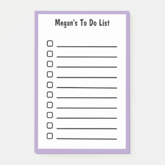 Lined To Do List Purple Sticky Notes