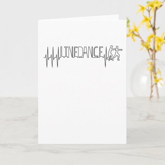 Linedance Line Dance hartslag Kaart (Gele Bloem)