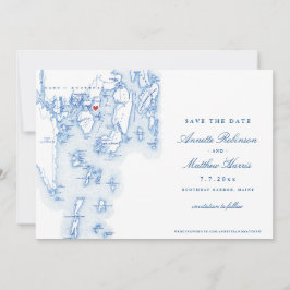 Linekin Bay Resort Maine Elegant Blauwe Kaart