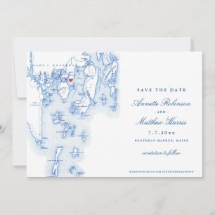 Linekin Bay Resort Maine Elegant Blauwe Kaart