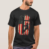 Lineman American Flag Electric Cable Lineman T-shirt (Voorkant)