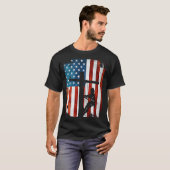 Lineman American Flag Electric Cable Lineman T-shirt (Voorkant volledig)