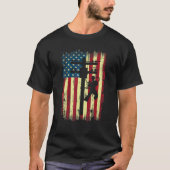 Lineman American Flag Electric Cable Lineman T-shirt (Voorkant)