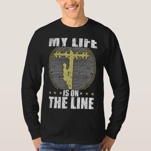 Lineman American Power Line Electric Technalist Wo T-shirt (Voorkant)