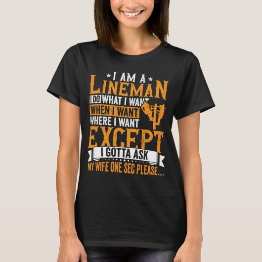 Lineman Apparel Elektrische machtspost Eletric Lin T-shirt (Voorkant)