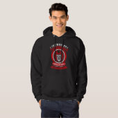 Lineman Boy bezoedeld door God bespied door besche Hoodie (Voorkant volledig)