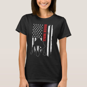 Lineman Brick Wall Amerikaanse Football speler US T-shirt