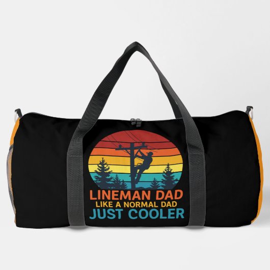 Lineman Dad Like Normal Just Cooler Plunjezak (Achterkant)