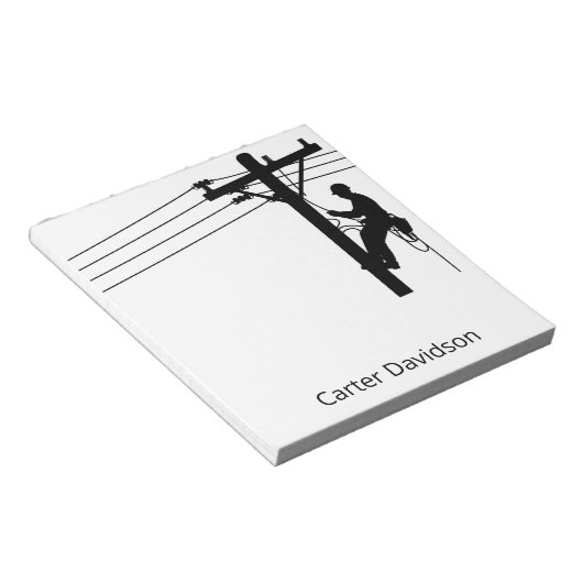 Lineman Electric Utility Journeyman Gift Notitieblok (Schuin)