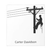 Lineman Electric Utility Journeyman Gift Notitieblok (Voorkant)