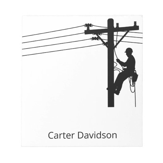 Lineman Electric Utility Journeyman Gift Notitieblok (Voorkant)