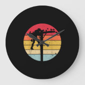 Lineman Electricia Gift Grote Klok (Voorkant)